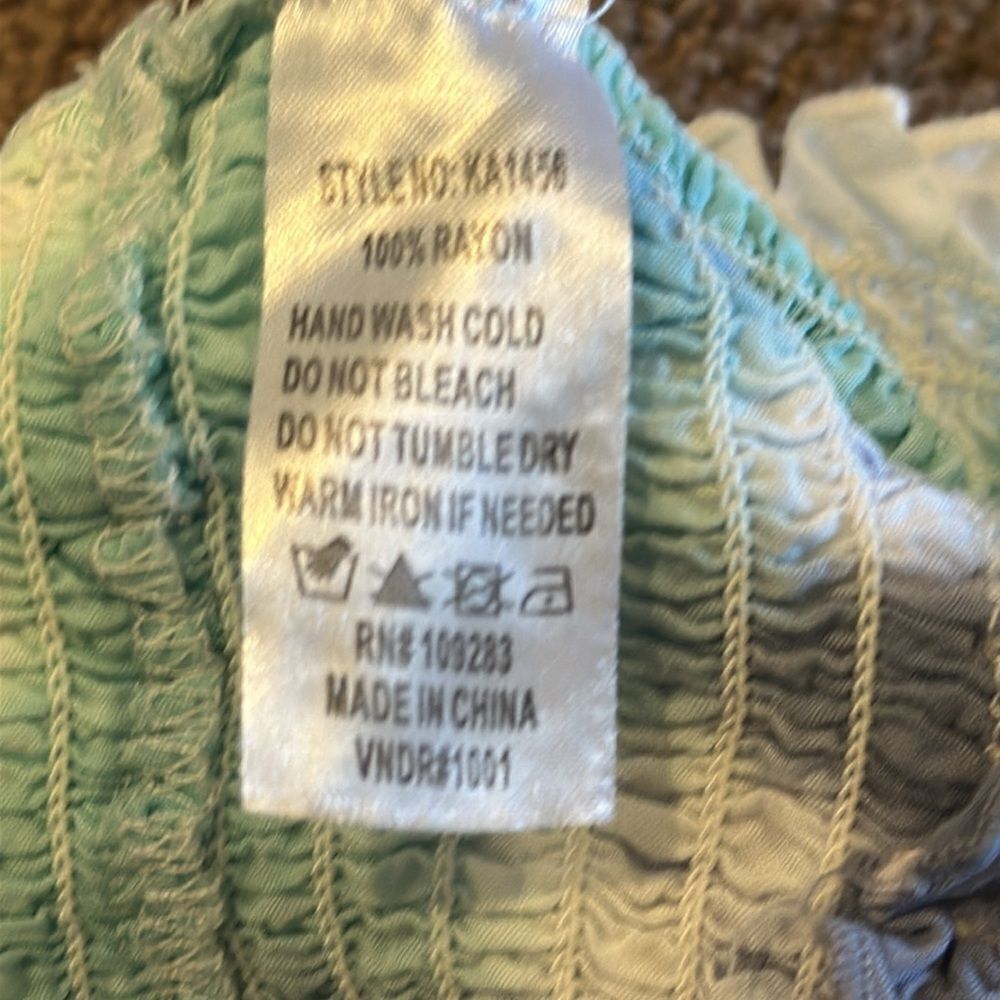 Vintage Havana Girls Purple, Aqua & White Tank Top & Ruffle Shorts Matching Set - Picture 5 of 8